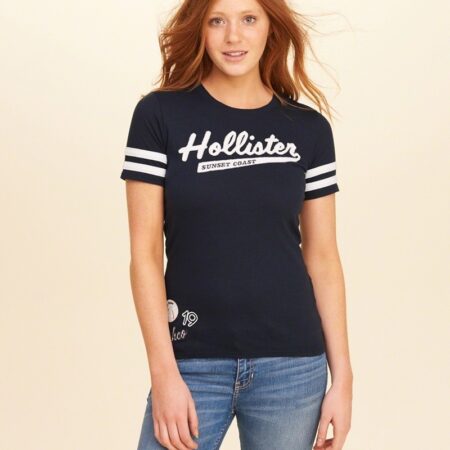 Hình Áo thun nữ Hollister HCO-US-NT01 Applique Logo